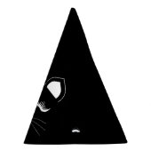 白黒猫誕生日 パーティーハット (右)