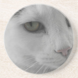 白黒猫顔 コースター