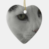 白黒猫顔 セラミックオーナメント (右)