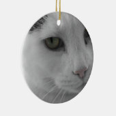 白黒猫顔 セラミックオーナメント (右)