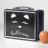 白黒猫顔 メタルランチボックス (インサイチュ)