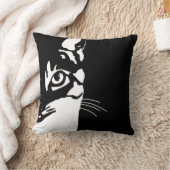 白黒猫657 クッション (ブランケット)