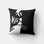 白黒猫657 クッション (正面)