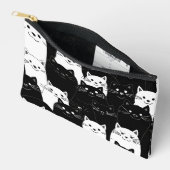 白黒猫 アクセサリーポーチ (見開き)