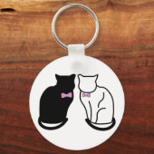 白黒猫 キーホルダー (正面)