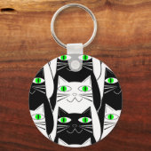 白黒猫 キーホルダー (裏面)