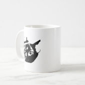 白黒猫 コーヒーマグカップ (正面左)