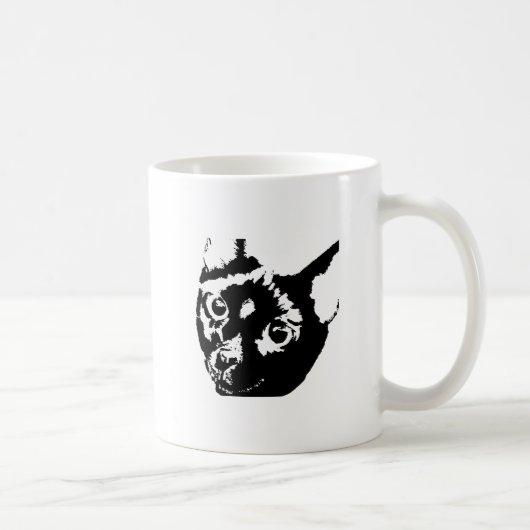 白黒猫 コーヒーマグカップ (右)