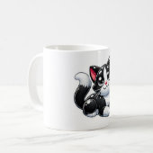 白黒猫 コーヒーマグカップ (正面左)