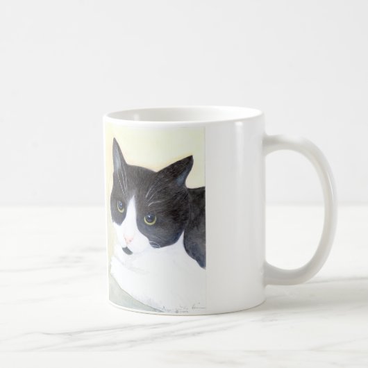 白黒猫 コーヒーマグカップ (右)