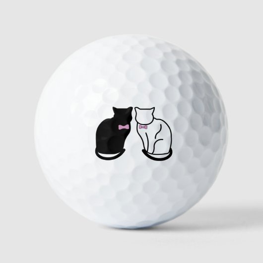 白黒猫 ゴルフボール (正面)
