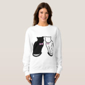 白黒猫 スウェットシャツ (正面フル)