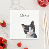 白黒猫 スタンダードランチョンナプキン (インサイチュ)