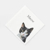 白黒猫 スタンダードランチョンナプキン (角)