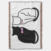 白黒猫 スローブランケット (正面縦)