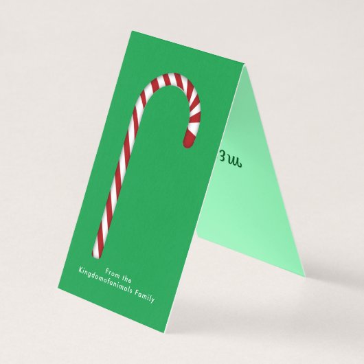 白黒猫&トナカイのクリスマストイカード (裏面)