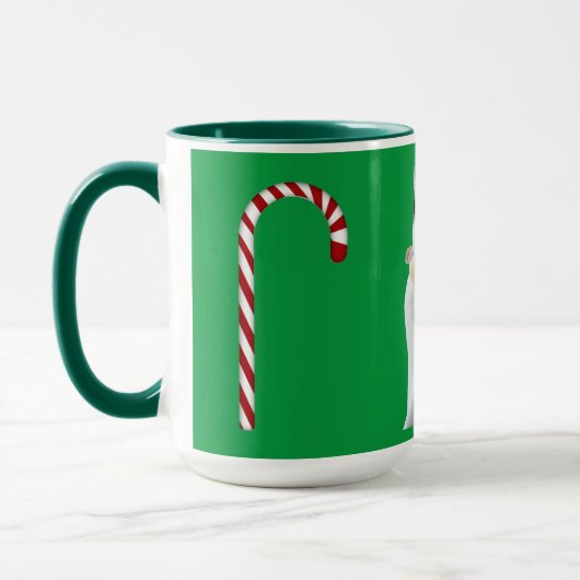 白黒猫&トナカイのクリスマストモグ マグカップ (左)