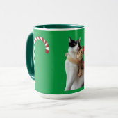 白黒猫&トナカイのクリスマストモグ マグカップ (正面左)