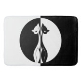 白黒猫 バスマット (正面)
