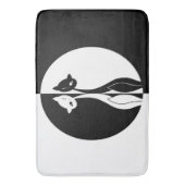 白黒猫 バスマット (正面縦)