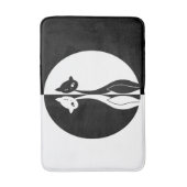 白黒猫 バスマット (正面縦)