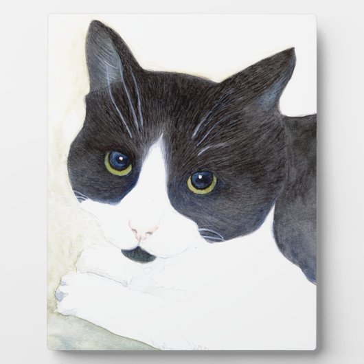 白黒猫 フォトプラーク (正面)