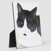 白黒猫 フォトプラーク (側面)