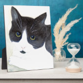 白黒猫 フォトプラーク (側面)