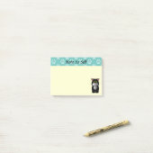 白黒猫 ポストイット (デスク上)