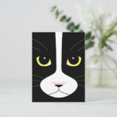 白黒猫 ポストカード (スタンド正面)