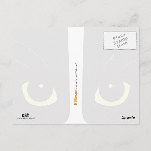 白黒猫 ポストカード (裏面)