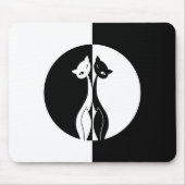 白黒猫 マウスパッド (正面)