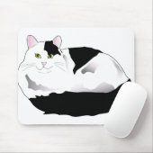 白黒猫 マウスパッド (マウス)
