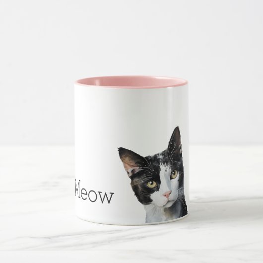 白黒猫 マグカップ (中央)