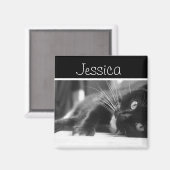 白黒猫 マグネット (正面/裏面)