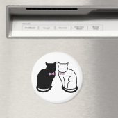 白黒猫 マグネット (インサイチュ (食洗機))