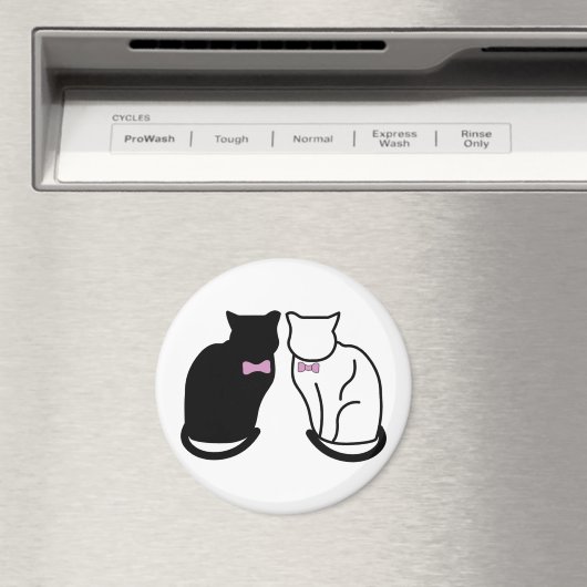白黒猫 マグネット (インサイチュ (食洗機))