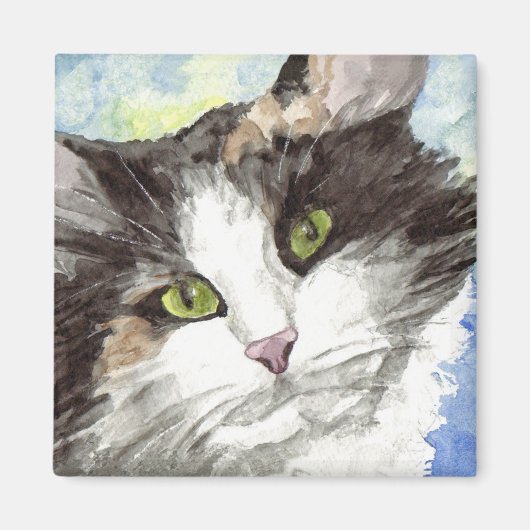 白黒猫 マグネット (正面)