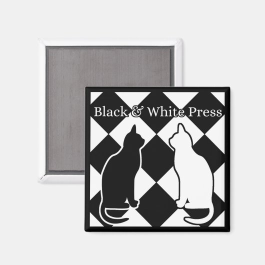 白黒猫 マグネット (正面/裏面)
