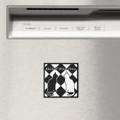 白黒猫 マグネット (インサイチュ (食洗機))