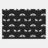 白黒猫 ラッピングペーパーシート (正面3)