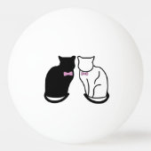 白黒猫 卓球ボール (裏面)