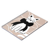 白黒猫(抽象芸術) ノートブック (左側)