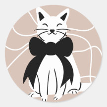 白黒猫(抽象芸術)