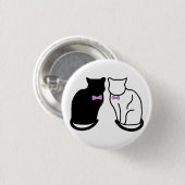 白黒猫 缶バッジ (正面&裏面)