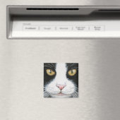 白黒猫#1磁石 マグネット (インサイチュ (食洗機))