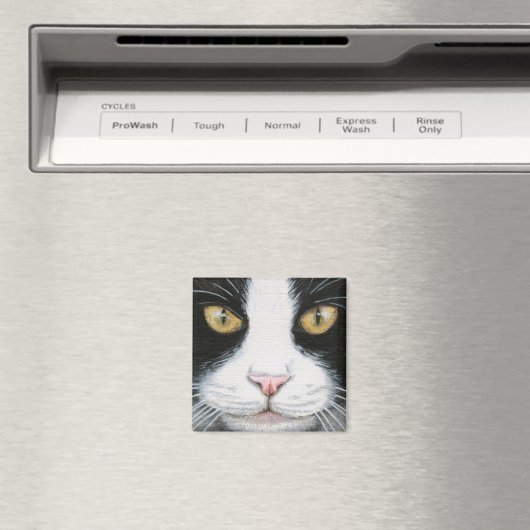 白黒猫#1磁石 マグネット (インサイチュ (食洗機))