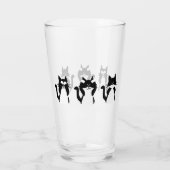 白黒猫 | 3つの猫ちゃん タンブラーグラス (裏面)