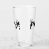 白黒猫 | 3つの猫ちゃん タンブラーグラス (左)