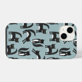 白黒猫 iPhoneケース (裏面横)